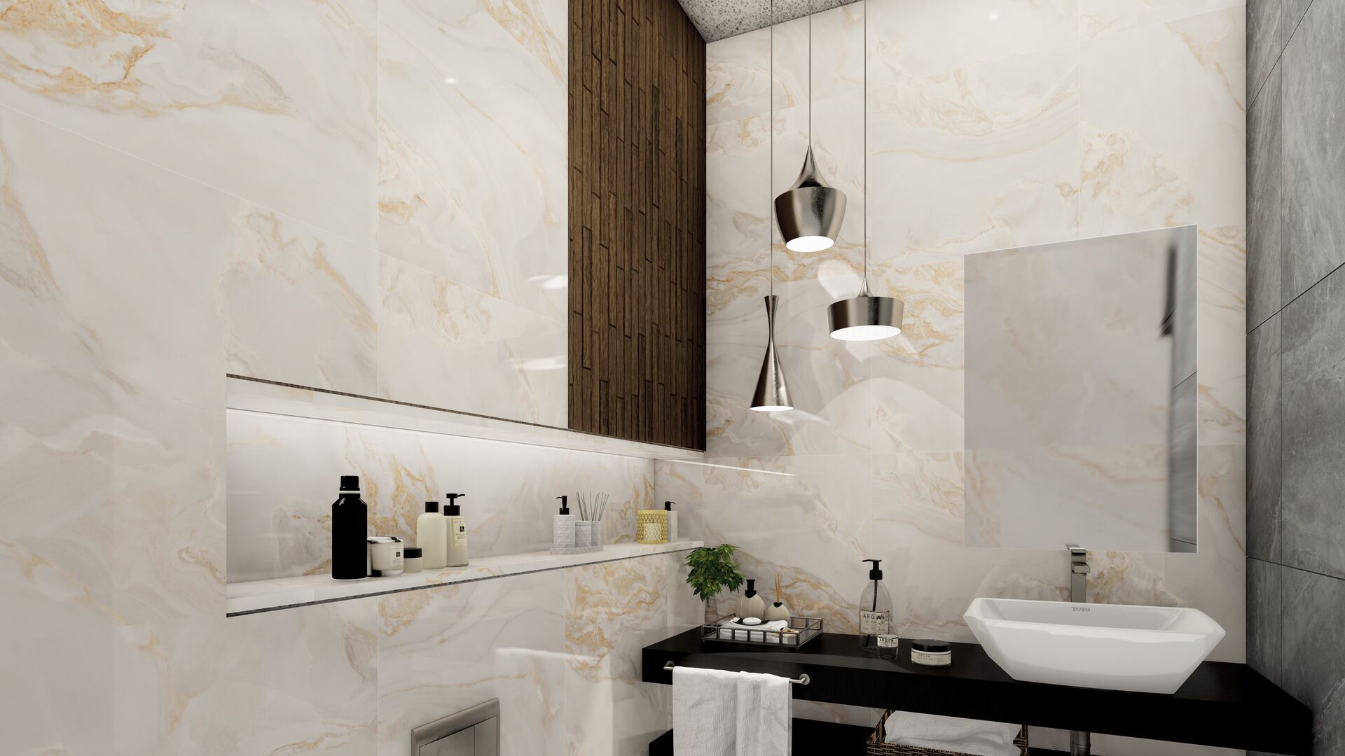 Colección Floralis  — porcelanato instalado en ambiente